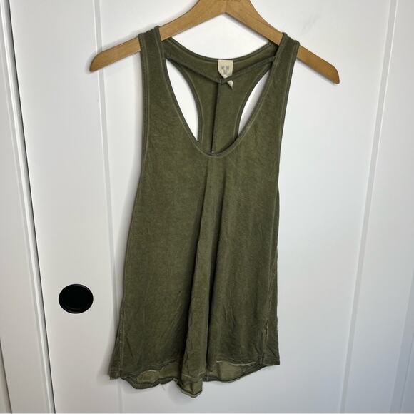 Free People Amelia Moss Green Strappy Loose Fit Tank Top Size XS - Picture 2 of 7
